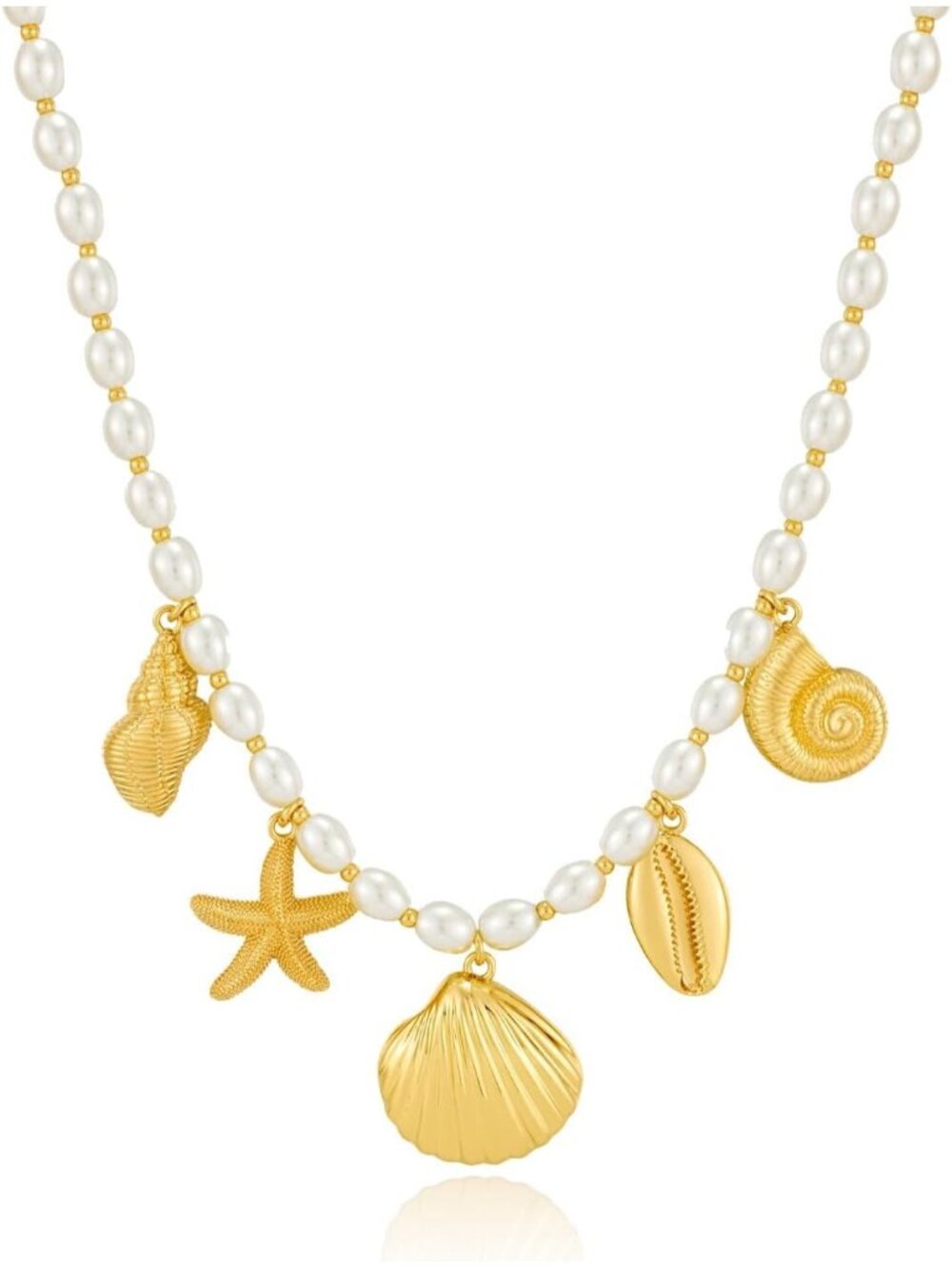 Women's Glod Withe Pendent Dainty Boho Statement Summer Jewelry Necklaces